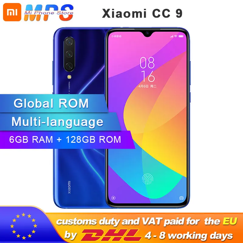 Xiaomi Mi CC9 смартфон с 5 дюймовым дисплеем восьмиядерным процессором Snapdragon 710 ОЗУ 6 ГБ