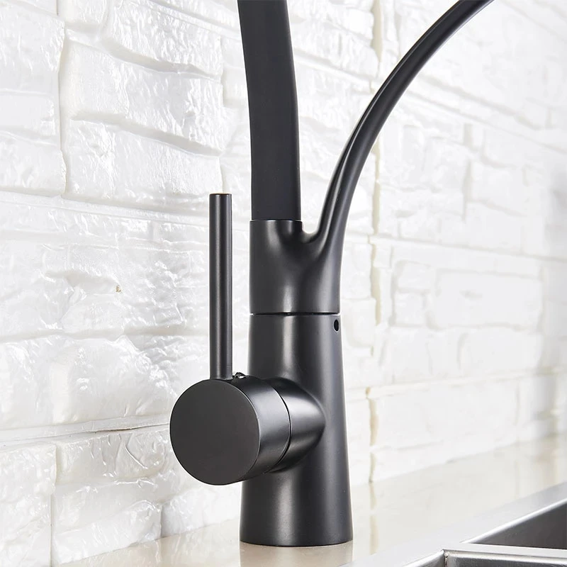 Kitchen Faucet Swivel Pull Down Black Hose Kitchen Sink Faucet Sink Tap Mounted Deck Bathroom Hot And Cold Water Mixer Crane pot filler faucet