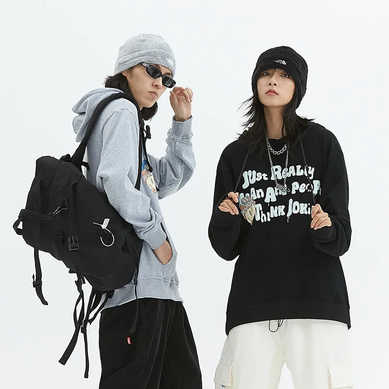 

2020 New European and American Retro Printed Letter Men's Hoodie Casual Fashion Ins All-match Pullover