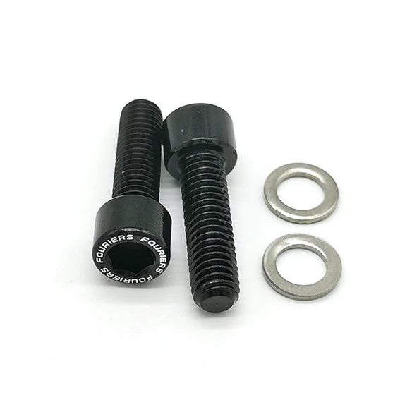 FOURIERS BN-M003 Full CNC Made Ultra Light Weight 2.6g/set Water Bottle Cage Bolt Aluminium alloy 7075-T6 M5 x 0.8 Bike Parts