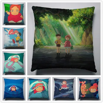 

Anime Manga Ponyo on the cliff Pillow 40x40cm Case Cover Seat Bedding Cushion 002
