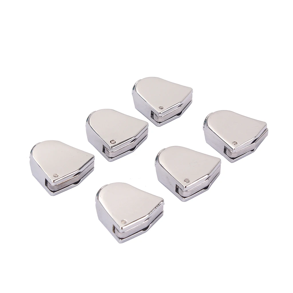 Набор из 6 струн колышки Тюнеры Кнопка Аксессуары для гитары, серебро