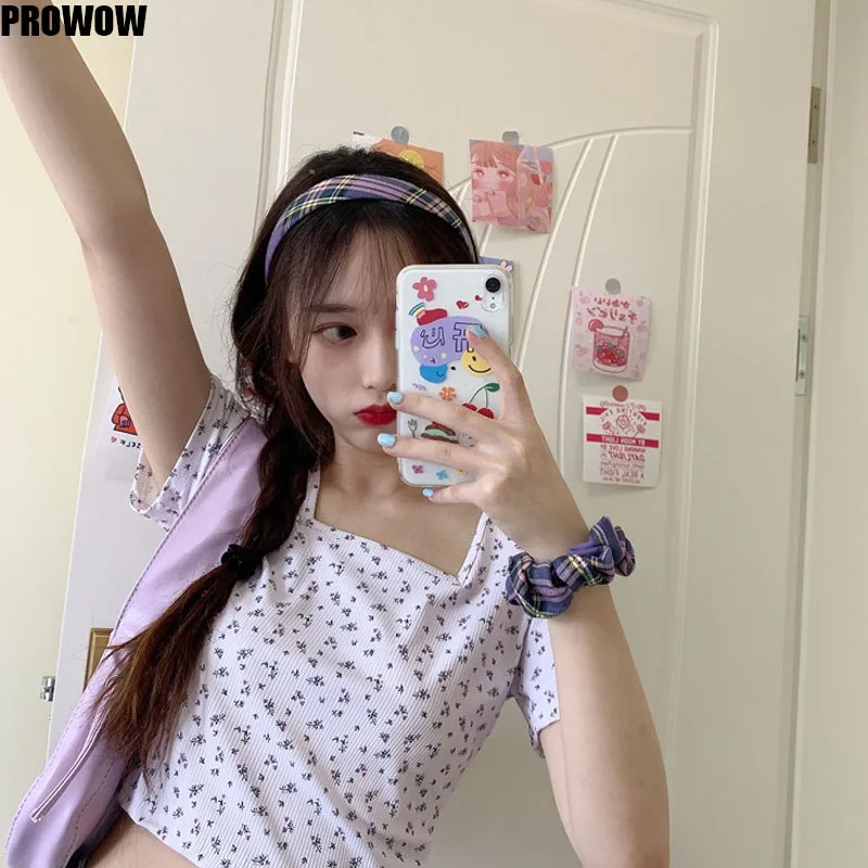 2020 Summer Sexy O Neck Short Sleeve T Shirts Women Chic New Arrival Korean Flower Print T-Shirts Female Casual Tops