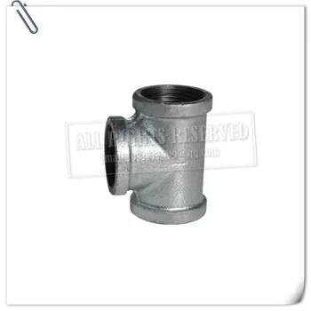 

Tee, High Pressure Galvanized Tee Fitting with Female Threaded Connections, Malleable Iron Pipe Fitting, NPT Female, Galvaniz