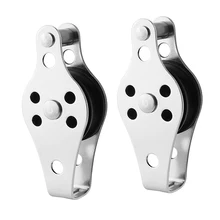 2 шт. из нержавеющей стали трос кран шкив блок, подъемный поворотный кран шкивы для лодки, каяк подъемное оборудование