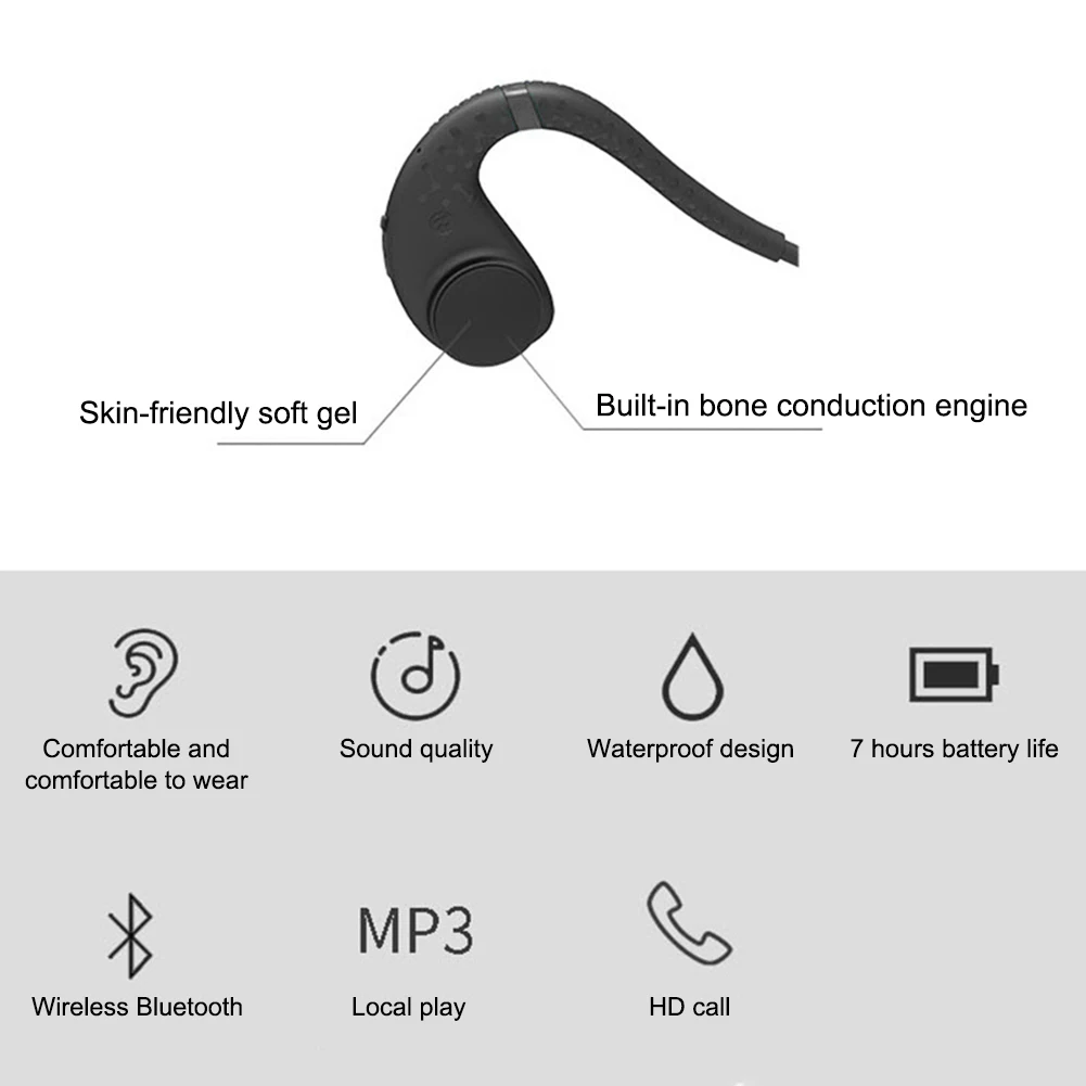 A500 Bluetooth V5.0 привод наушники беспроводной Крюк дизайн удобный мобильный телефон альтернативный наушник для левого/правого уха гарнитура