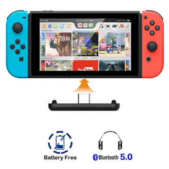 

Wireless Bluetooth 5.0 Stereo Type-C Audio Transmitter Transceiver Adapter Support APTX LL SBC low latency for Nintendo Switch