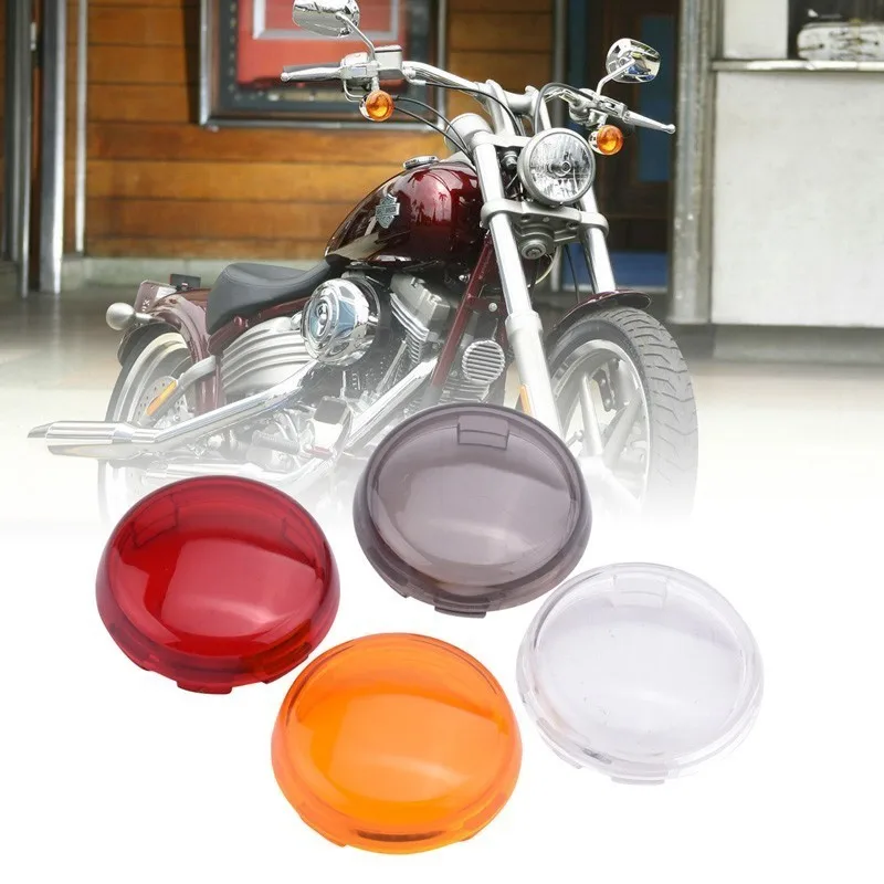 Spelab 1 pcs 오토바이 차례 신호 표시 등 렌즈 커버 할리 sportster 883 1200 투어링 킹 dyna heritage