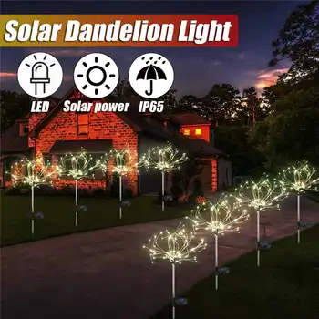 

Outdoor LED Solar Fireworks Lights 90/120/150 LEDs Waterproof Flash String Light For Lawn Garden Patio Christmas Holiday Decor