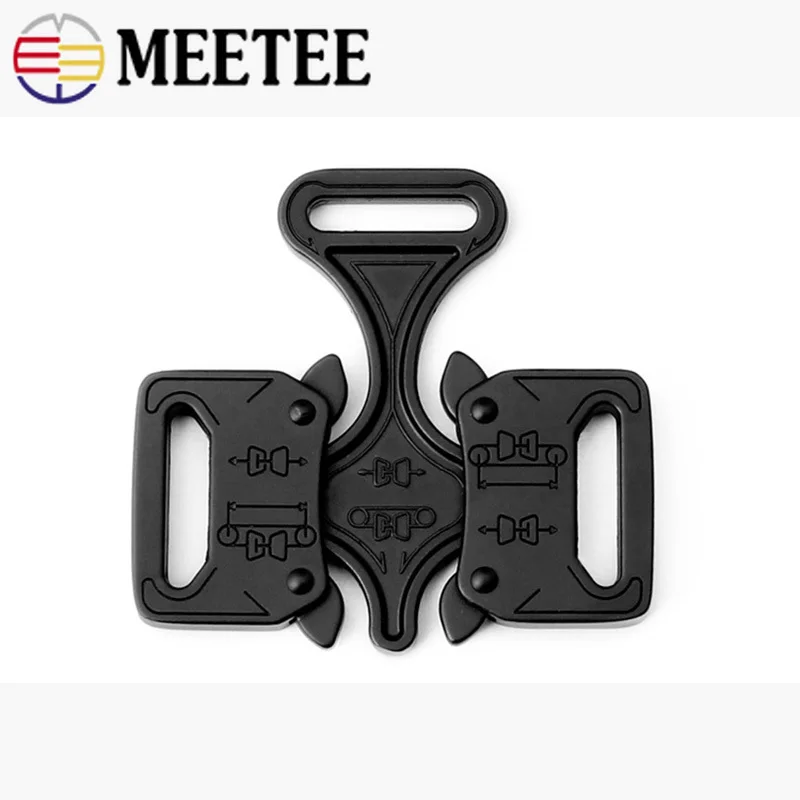 Meetee 2/4 шт. 27 мм двойные металлические вставки Quick Release Пряжки Тактические пояса холст тесьма пряжка ремня мужской ремень DIY аксессуары для сумок