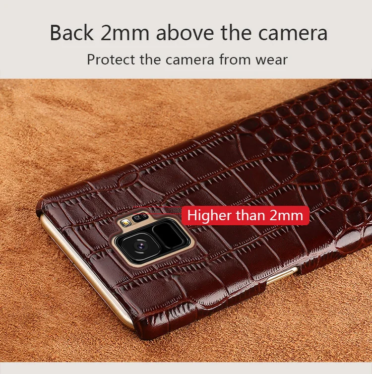 Натуральная кожа противоударный чехол для телефона для samsung Galaxy S8 чехол S8+ plus S9 S9plus Note 8 крокодиловая текстура Роскошный чехол a50