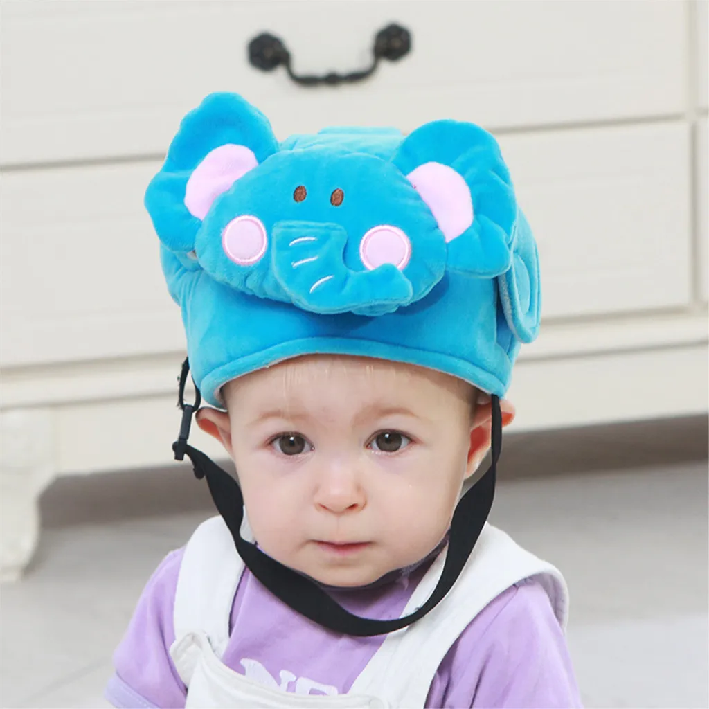 Прогулочный Детский защитный шлем для младенцев, безопасность от столкновений, мягкая Кепка с изображением животных, солнцезащитная Кепка, рабочие шапки-шлемы, защитная Кепка для альпинизма