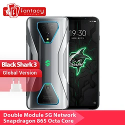 Глобальная версия черного цвета с изображением акулы 3 5G Snapdragon 865 8 ГБ 128 игры телефон Octa Core 64MP тройной AI камерами 65 Вт 4720 мА-ч