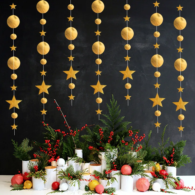 As picture 4 метра рождественские украшения для дома Navidad вечерние новогодние гирлянды Рождественские елочные украшения Noel - Цвет: As picture