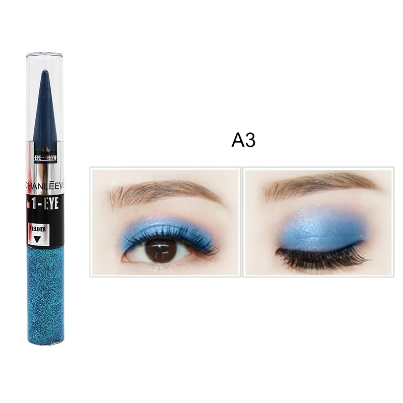Многоцветная ручка для подводки глаз с двумя головками, многофункциональная ручка для подводки глаз, аксессуары для макияжа