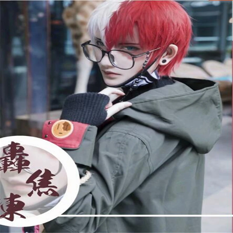 Одежда в стиле аниме Todoroki Shoto Fan-fiction; крутое зимнее длинное пальто в стиле панк; костюм для косплея