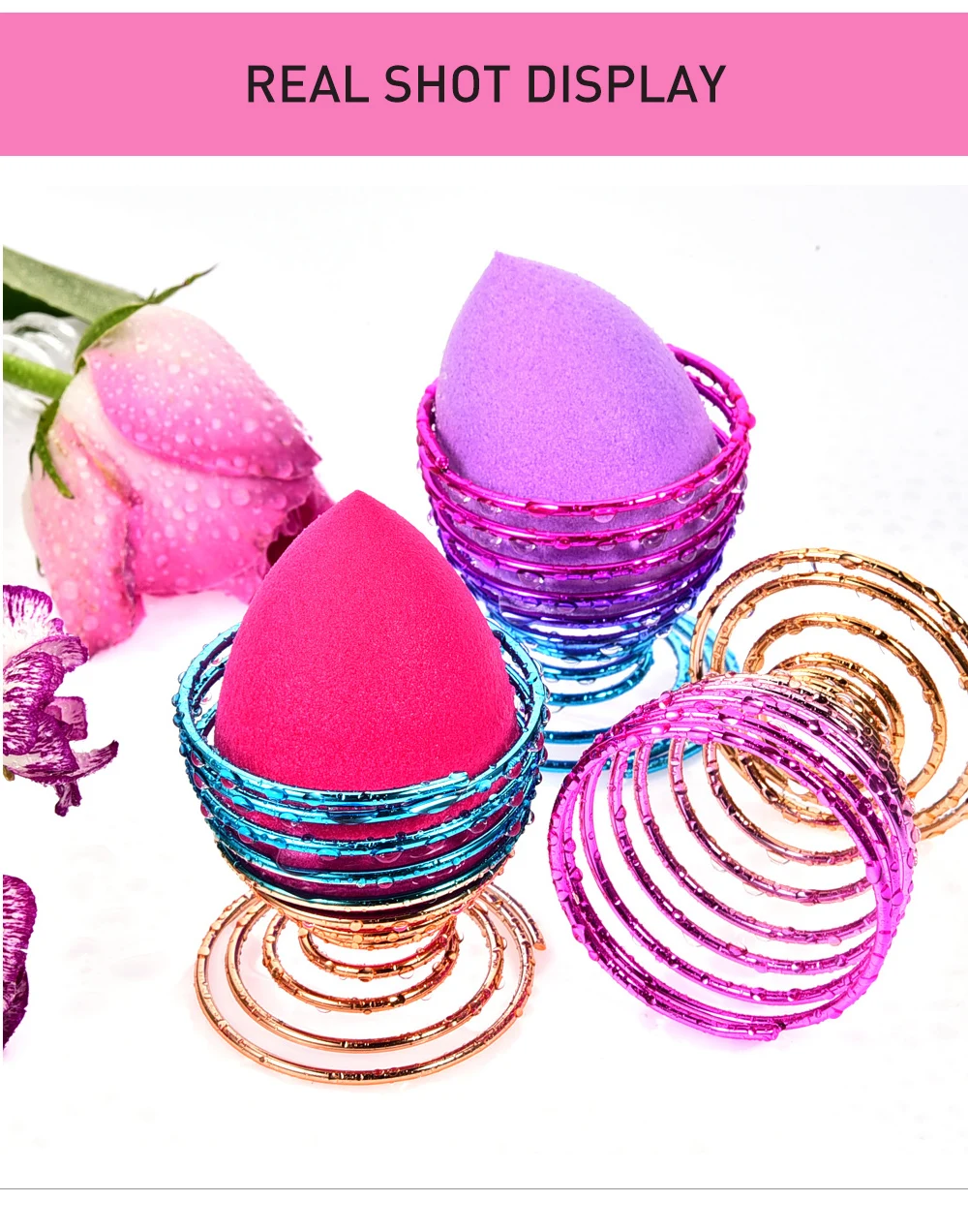 Ameizii макияж губка подставка-держатель градиентного Цвет спонж в форме яйца сушилка для хранения Держатели для Красота пудра для макияжа спонж для макияжа Дисплей