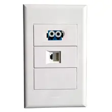 Настенная пластина крышка Держатель с LC+ RJ11 панель с портом волоконно-оптический Keyston для кабельной системы услуги интегрированная проводка Работает