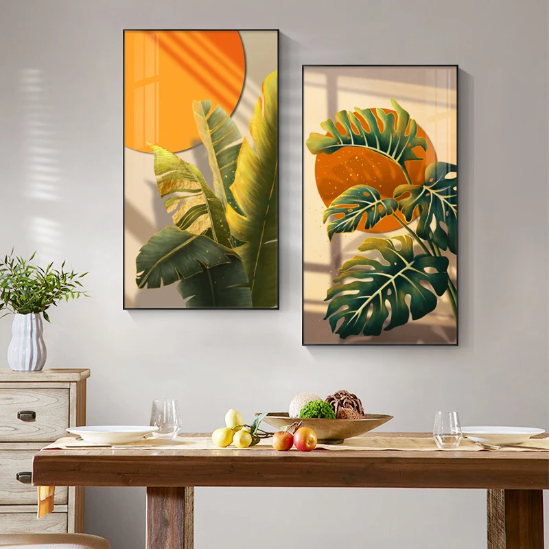 

Nordic Wall Art Leaf Plant Canvas Painting Poster Print Botanical Scandinavian Decoration Picture Artwork Home Decor Paintings