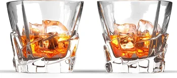 

Set of 2/4/6-320 ml Iceberg Whiskey Glass Pair Dishwasher Safe, Unique Gift, Great for Scotch or Whiskey