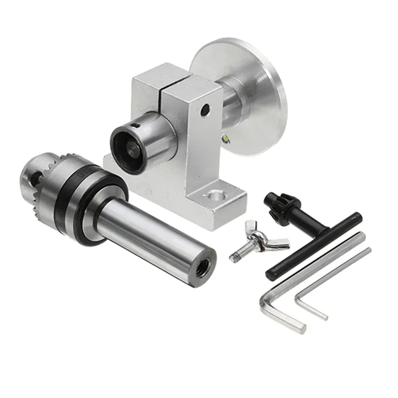 

1Pc Live Lathe Center Head With Chuck DIY Accessories For Mini Lathe Machine Revolving Lathe Centre Woodworking Tool