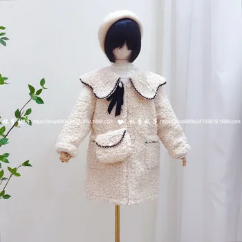 

Children's clothing 2020 new autumn and winter clothing wool coat girl Korean style Western lamb wool thick coat
