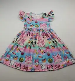 Горячая Распродажа; милое Мягкое платье с рукавами-крылышками для маленьких девочек