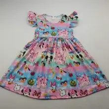 Горячая Распродажа; милое Мягкое платье с рукавами-крылышками для маленьких девочек