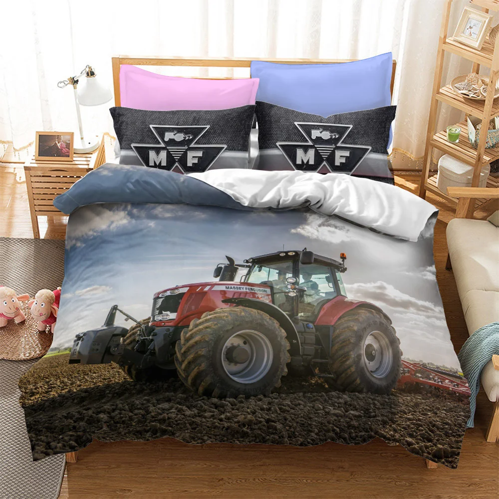 Tractor Bedding Set Bedspread Single Twin Full Queen King Size Sports Bed Set Aldult Bedroom Duvetcover 2 Bed Linen 