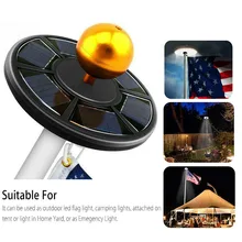 Флагшток 42LED на солнечных батареях автоматический светильник ночник супер яркий флагшток