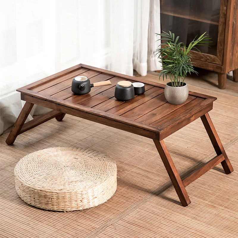 

Japanese Zen Household Folding Kang Table Low Table Bay Window Small Coffee Table Tatami Table Balcony Solid Wood Tea Table