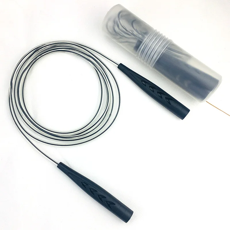 Black Sport Speed Jump Rope 3M Adjustable PVC Rope Anti Slip ABS Handle Skipping Jump Ropes Cross Fit Fitness Equipment - Цвет: Black