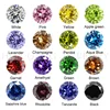 Pierres précieuses synthétiques en zircone cubique, multicolores, forme ronde brillante, coupe ample, perles précieuses pour bijoux, 0.8 ~ 12mm AAAAA ► Photo 1/6