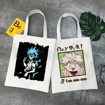 

Hunter X Hunter Killua Zoldyck Baka Anime Japan Graphic Cartoon Print Shopping Bags Girls Fashion Casual Pacakge Hand Bag