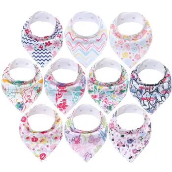

Baby Bandana Drool Bibs for Boys and Girls, Organic Cotton Unisex Baby Shower Gift Set for Teething and Drooling Newborn Bibs