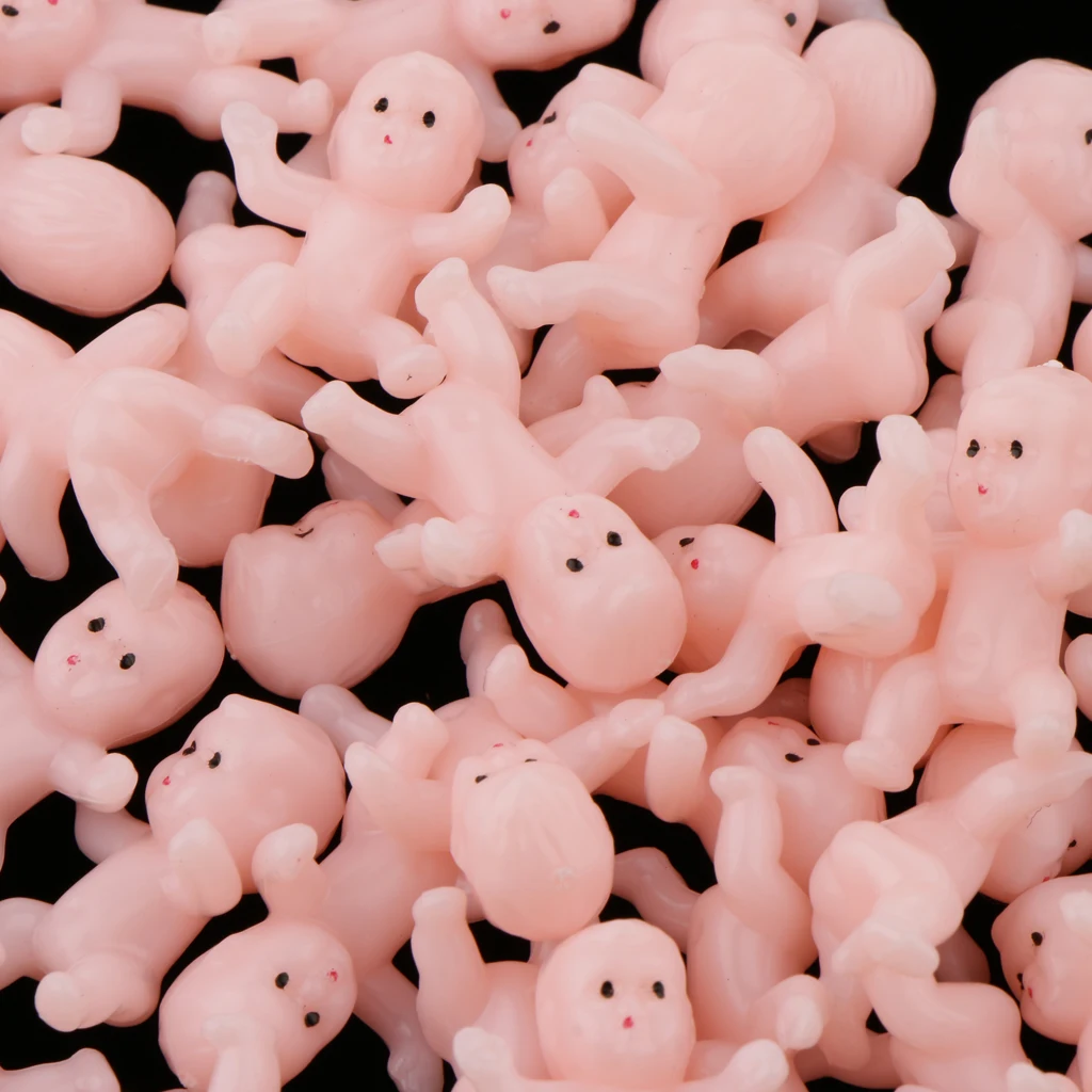 50/Pack Mini Newborn Baby Doll Toy Baby Shower Kids Party Favor Bag Filler