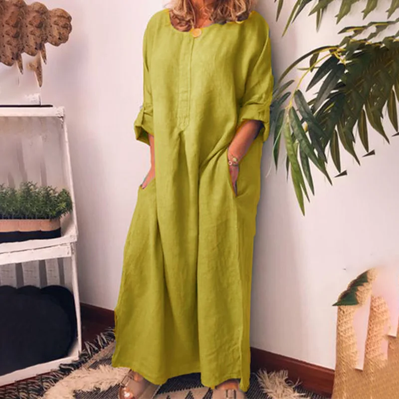 oversized maxi dress with pockets
