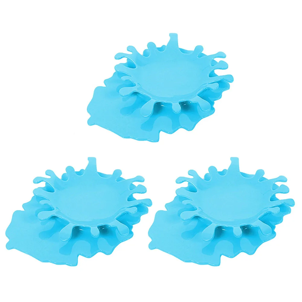blue 3pcs Пластиковая подставка для кетчупа в форме ложки, 4 цвета, подставка для разбрызгивания крови, органайзер THIN889 - Цвет: blue 3pcs