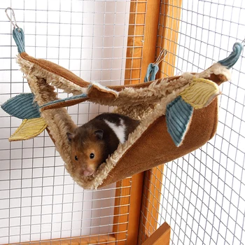 

Pet Hammock Double-layer Plush Soft Winter Warm Hanging Nest Sleeping Bed Small Pets Hamster Squirrel Chinchilla House #15