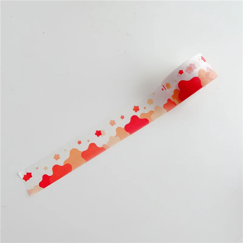 Gradient Color Star Cloud Washi Tape Korean Ins Hand Account Creative DIY Scene Sticker Stationery masking Decorative Tape 5m