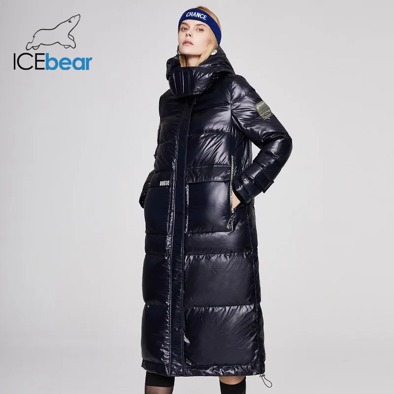 ICEbear 2021 новый стиль пуховик женский длинный корейский вариант 90 белый утиный пух