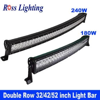 

Car Roof Light 32" 42" 52"inch Offroad LED Work Light Bar 180W 240W 300W Curved Light Bar for Tractor Boat Truck SUV ATV 12V