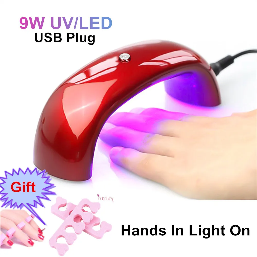 Лампа УФ/LED для сушки ногтей 9 Вт USB кабель|Сушилки ногтей| |