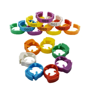 

100Pcs Adjustable Chicken Foot Rings Inner Diameter Size 2~2.5cm Chicken Poultry Flexible Retractable Foot Rings 7 Colors