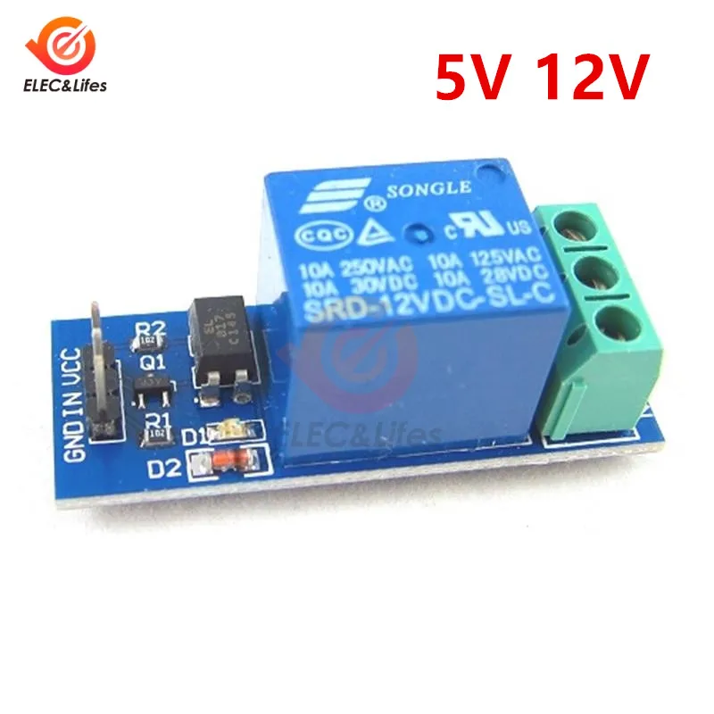 1 канальный релейный модуль 12 В 5 в постоянного тока плата Optocouple щит для Arduino PIC AVR DSP