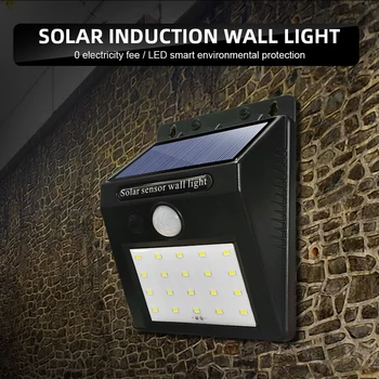 

20 60 LED Solar Power Lamp PIR Motion Sensor Solar Wall Light Outdoor Waterproof Energy Saving Garage Garden Security Lighting