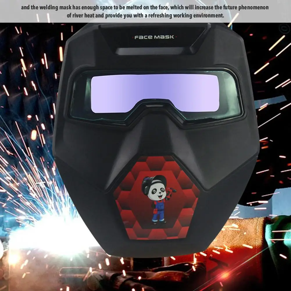 

Welder Mask Auto Darkening Head-Mounted Protective Black Sparkproof Welding Helmet Protective Mask and Goggles