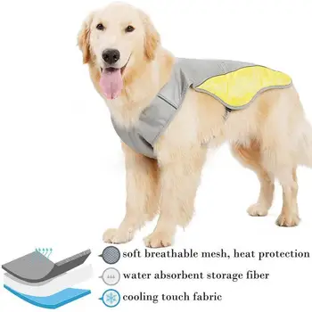 

Summer Dog Cooling Vest Clothes Cooling Harness For Dogs Adjustable Mesh Reflective Vest coat Quick Release Pet dog clothes