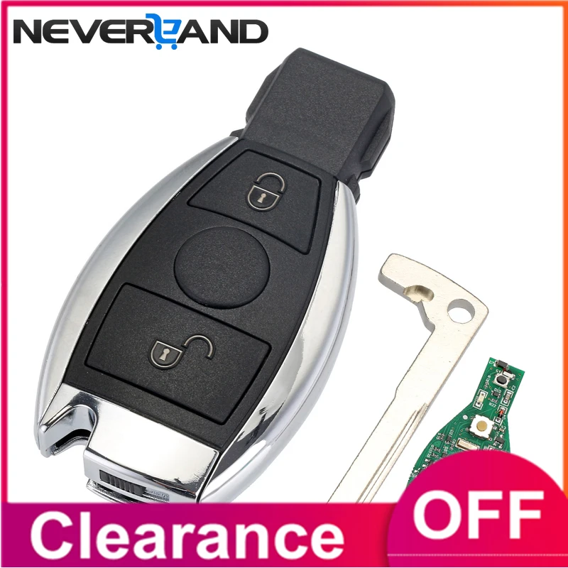 

2 Buttons Keyless Entry Remote Car Key 433 MHz for Mercedes BENZ 2000+ with NEC&BGA Key Shell Replacement Case Free Shipping D25
