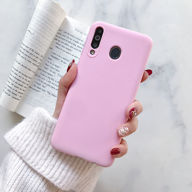 Solid Color Phone Case For Huawei P8 P9 P20 P30 P40 Lite E 2017 Pro Mini Soft Cover Candy Color For P Smart Z Plus 2019